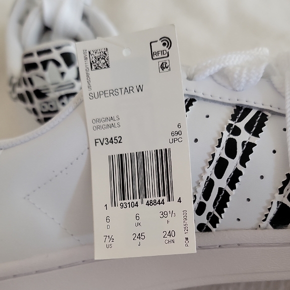 Adidas Superstar Original Casual Leopard Stripes Shoes For Women Size 7.5 - Picture 7 of 10